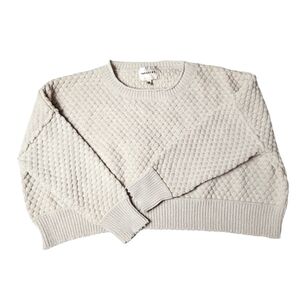Industry Republic Cropped Ivory Oversized Sweater Women’s Size M
